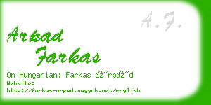 arpad farkas business card